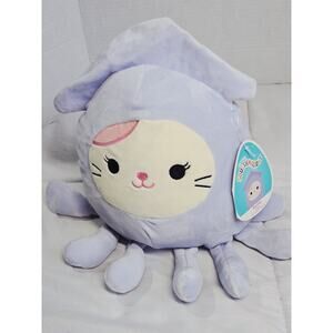 New Squishmallows 8” Karina Cat Kitty in Stacy Lavender Squid Costume Plush